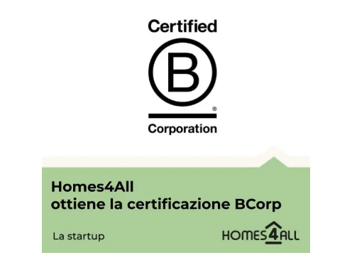 13 giugno 2022 – Homes4All ottiene la certificazione BCORP