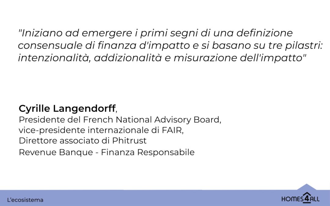 Finanza responsabile e investimento a impatto