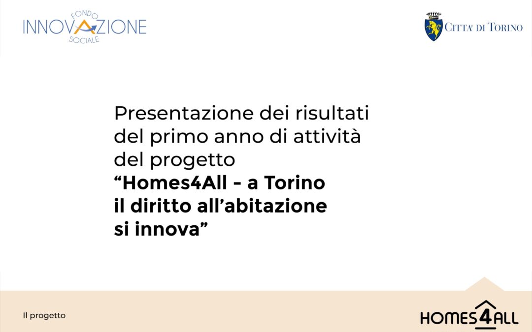 Presentazione dei risultati del primo anno di progetto